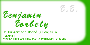 benjamin borbely business card
