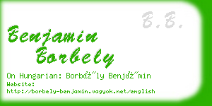 benjamin borbely business card
